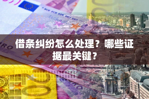 北京借条纠纷怎么处理？哪些证据最关键？