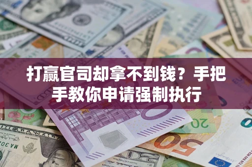 北京打赢官司却拿不到钱？手把手教你申请强制执行
