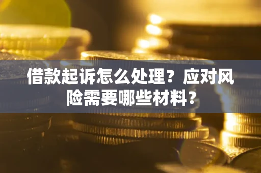 北京借款起诉怎么处理？应对风险需要哪些材料？
