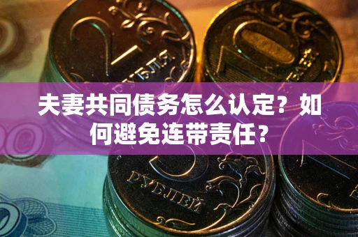 北京夫妻共同债务怎么认定？如何避免连带责任？