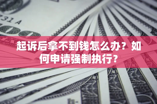 北京起诉后拿不到钱怎么办？如何申请强制执行？