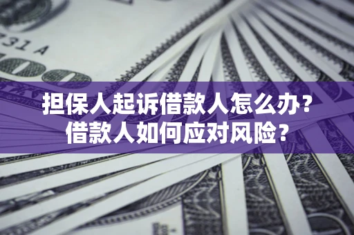 北京担保人起诉借款人怎么办？借款人如何应对风险？